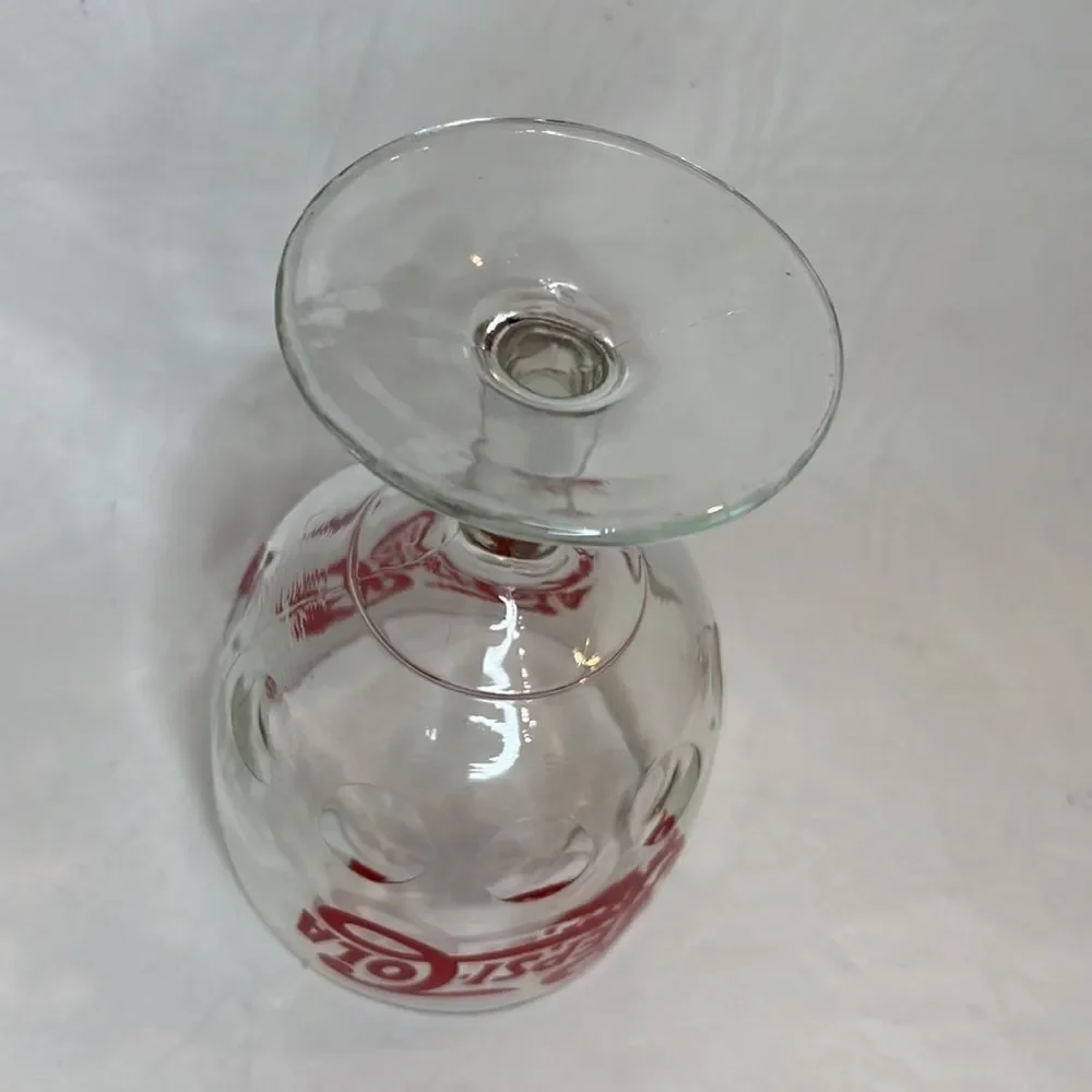 Pepsi Cola Soda Vintage Drinking Glass 3 3/4 Inches Round 6 Inches Tall Red